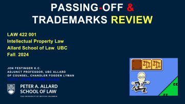 Passing-Off & Trademarks Review Slides